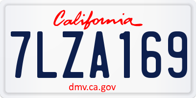 CA license plate 7LZA169