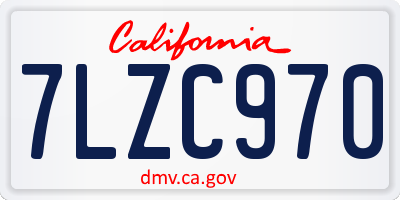 CA license plate 7LZC970