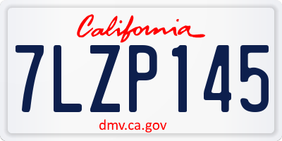 CA license plate 7LZP145