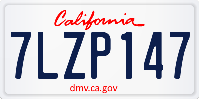 CA license plate 7LZP147