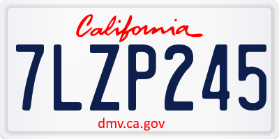CA license plate 7LZP245