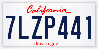 CA license plate 7LZP441
