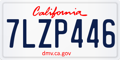 CA license plate 7LZP446