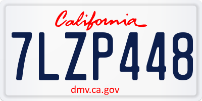 CA license plate 7LZP448