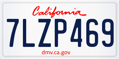 CA license plate 7LZP469