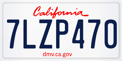 CA license plate 7LZP470