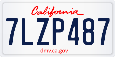 CA license plate 7LZP487