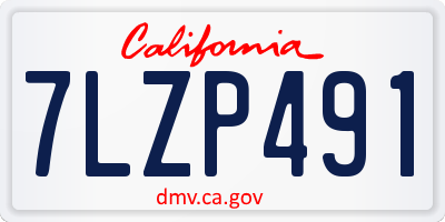 CA license plate 7LZP491