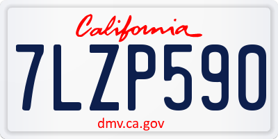 CA license plate 7LZP590
