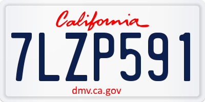 CA license plate 7LZP591