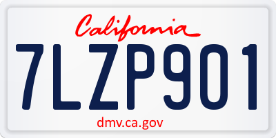 CA license plate 7LZP901