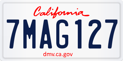 CA license plate 7MAG127