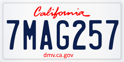 CA license plate 7MAG257