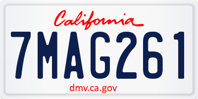 CA license plate 7MAG261