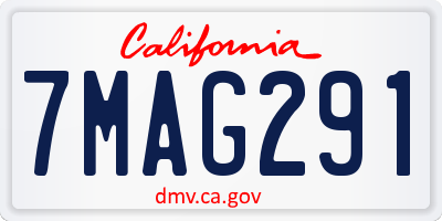 CA license plate 7MAG291