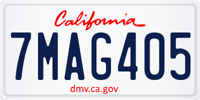 CA license plate 7MAG405