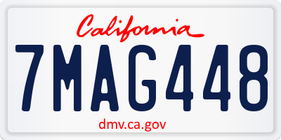 CA license plate 7MAG448