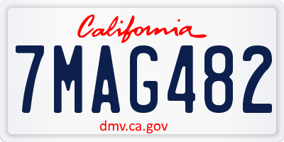 CA license plate 7MAG482