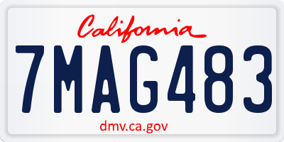 CA license plate 7MAG483