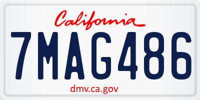 CA license plate 7MAG486