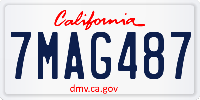 CA license plate 7MAG487