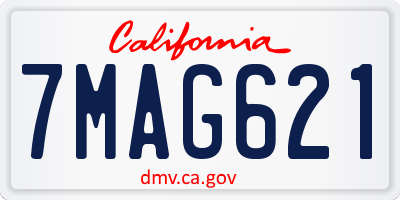 CA license plate 7MAG621