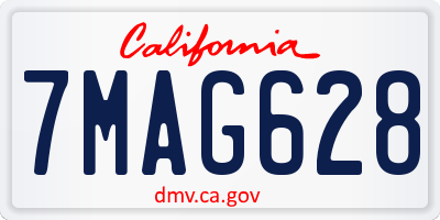 CA license plate 7MAG628