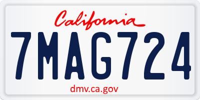 CA license plate 7MAG724