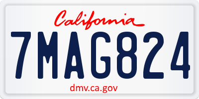 CA license plate 7MAG824