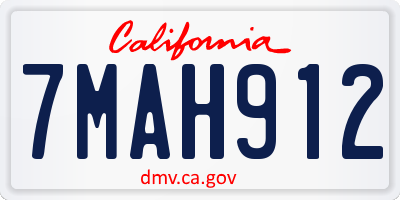 CA license plate 7MAH912