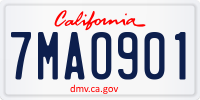 CA license plate 7MAO901