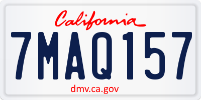 CA license plate 7MAQ157