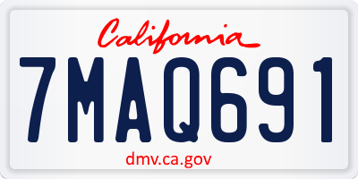 CA license plate 7MAQ691