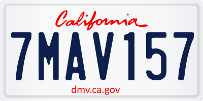 CA license plate 7MAV157