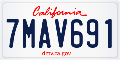 CA license plate 7MAV691