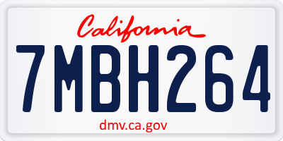 CA license plate 7MBH264