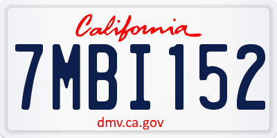 CA license plate 7MBI152