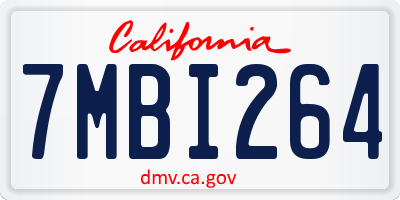 CA license plate 7MBI264