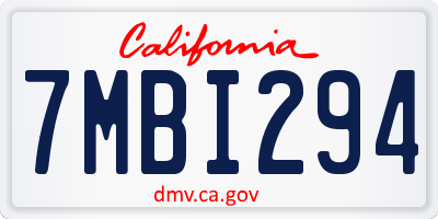 CA license plate 7MBI294