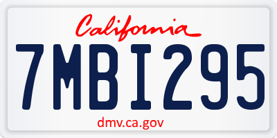 CA license plate 7MBI295