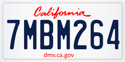 CA license plate 7MBM264