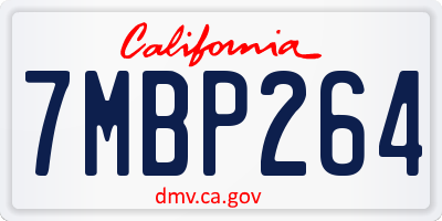 CA license plate 7MBP264