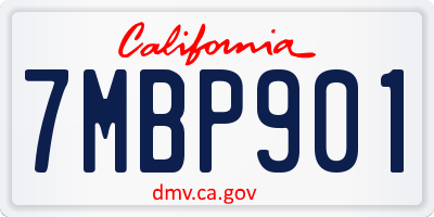 CA license plate 7MBP901