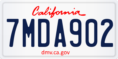 CA license plate 7MDA902