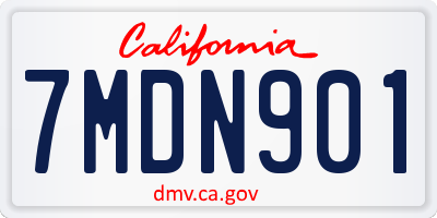 CA license plate 7MDN901