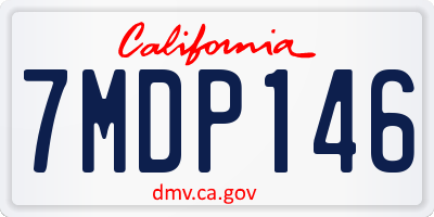 CA license plate 7MDP146