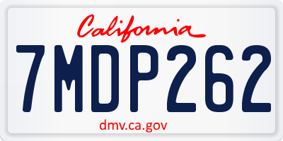 CA license plate 7MDP262