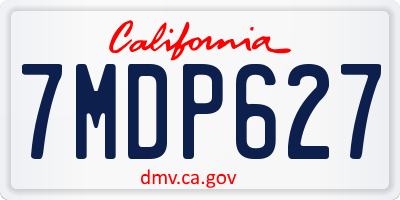 CA license plate 7MDP627