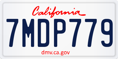 CA license plate 7MDP779