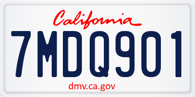 CA license plate 7MDQ901